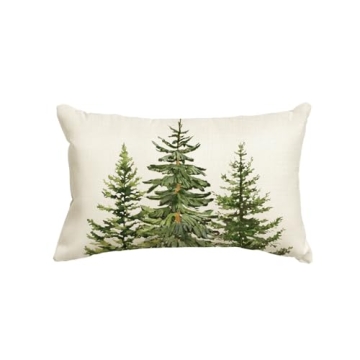AVOIN colorlife Christmas Tree Pine Throw Pillow Cover, 12 x 20 Inch Evergreen Tree Cushion Case for Sofa Couch