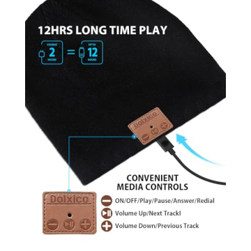 Dolxico Bluetooth Beanie Stylish Music Hat for Winter