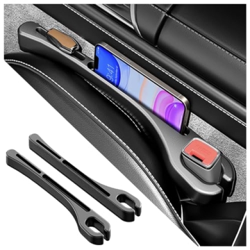 SSNNUU 2PCS Car Seat Gap Filler Organizer with Phone Holder,[Upgrade Version] Car Seat Gap Organizer...
