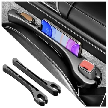 SSNNUU 2PCS Car Seat Gap Filler Organizer with Phone Holder,[Upgrade Version] Car Seat Gap Organizer...