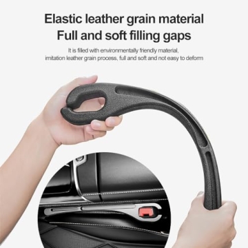 SSNNUU 2PCS Car Seat Gap Filler Organizer with Phone Holder,[Upgrade Version] Car Seat Gap Organizer for Prevent Falling,Essential Car Accessories Car Side Seat Gap Filler (Black)