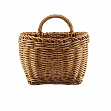 Elegant Hanging Woven Storage Basket for Home Organization