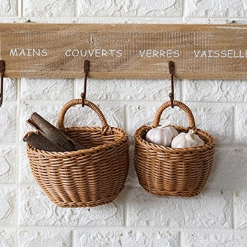 Elegant Hanging Woven Storage Basket for Home Organization