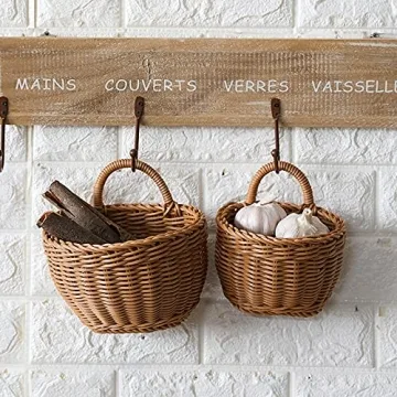 Elegant Hanging Woven Storage Basket for Home Organization