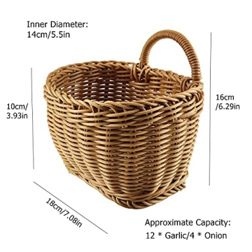 Elegant Hanging Woven Storage Basket for Home Organization