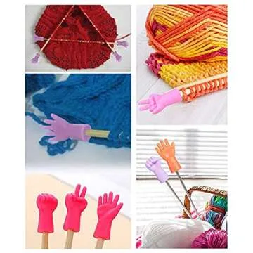 E-outstanding 18PCS Multi-Colored Crochet Needle Tip Protectors