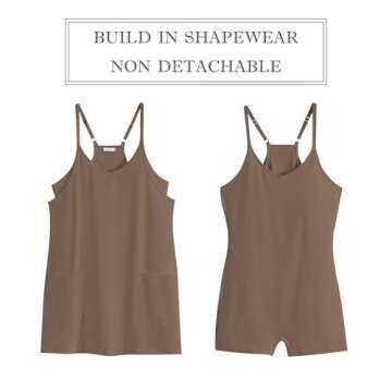 Prinbara Women Summer Mini Romper Dress with Built-in Shorts