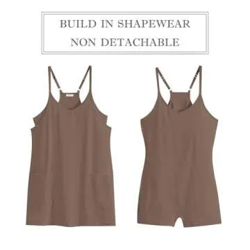 Prinbara Women Summer Mini Romper Dress with Built-in Shorts