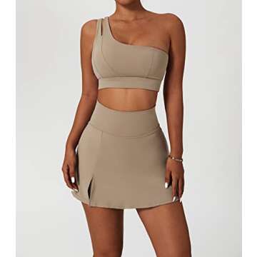 Stylish One Shoulder Sports Bra for Women Medium Support