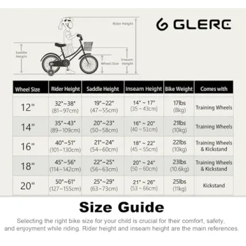 Glerc Little Molly Retro Cruiser Bike for Girls Ages 7-13