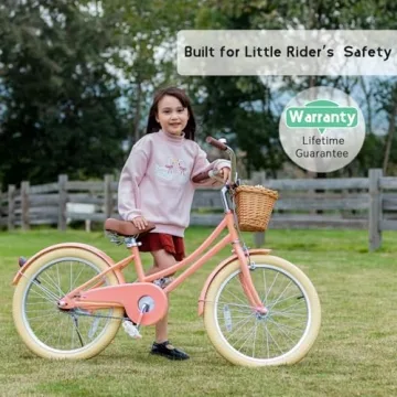 Glerc Little Molly Retro Cruiser Bike for Girls Ages 7-13
