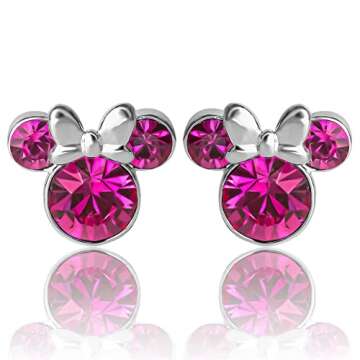 Minnie Mouse October Birthstone Stud Earrings - Disney