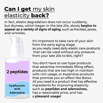 numbuzin No.9 Secret Firming Serum | Advanced Elasticity-Boosting Treatment Serum for Wrinkle Care, Aging Skin with 2 Peptides, Niacinamide, Hyaluronic Acid | Korean Skin Care, Loose Skin | 1.69 Fl Oz