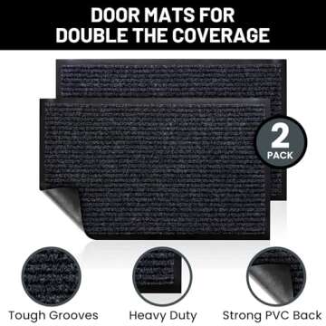 Sierra Concepts Front Door Mat Welcome Floor Mats - Entryway Indoor Outdoor Entrance Doormat, Patio,...
