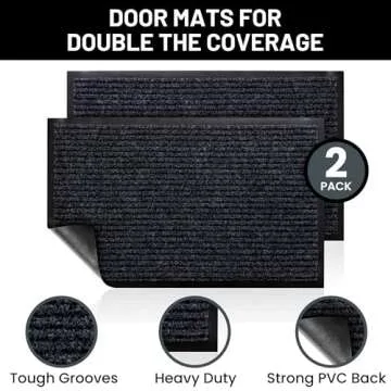 Sierra Concepts Front Door Mat Welcome Floor Mats - Entryway Indoor Outdoor Entrance Doormat, Patio,...