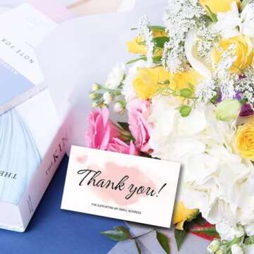 240 Count Thank You Cards for Businesses - 6 Unique Styles