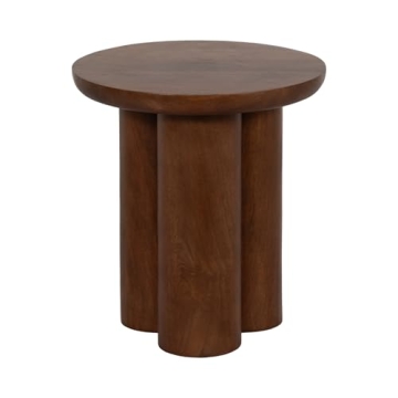 Sagebrook Home Wooden 18" H Scandinavian Farmhouse Side Table for Elegant Living