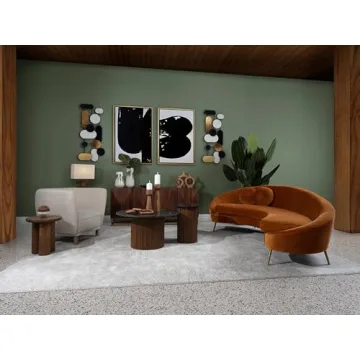 Elegant Sagebrook Home Scandinavian Side Table in Brown