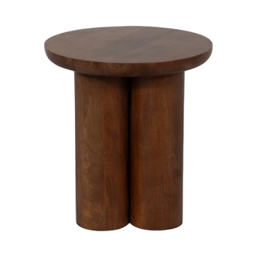 Elegant Sagebrook Home Scandinavian Side Table in Brown