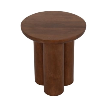 Elegant Sagebrook Home Scandinavian Side Table in Brown