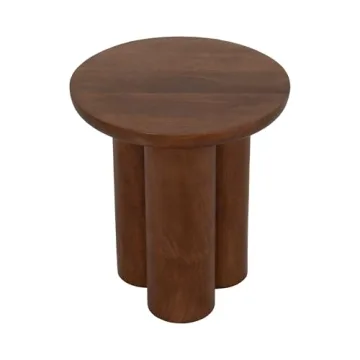 Elegant Sagebrook Home Scandinavian Side Table in Brown