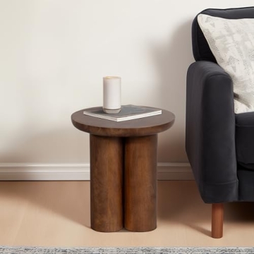 Elegant Sagebrook Home Scandinavian Side Table in Brown