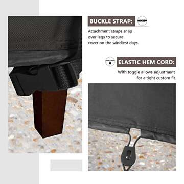 ULTCOVER Waterproof Lounge Chair Cover - Heavy Duty Protection