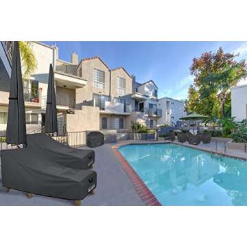 ULTCOVER Waterproof Lounge Chair Cover - Heavy Duty Protection