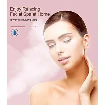 Moptrek for Facial Deep Cleaning Facial Steamer Professional Home Spa Warm Mist Humidifier Atomizer Sauna Sinuses Unclog Pores with Blackheads Stainless Steel Kit Hair Band (Pink)