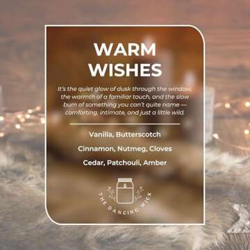 The Dancing Wick Candle - No Words Just Hugs Candle – Warm Wishes Scented Soy Wax – Cozy & Comfo...