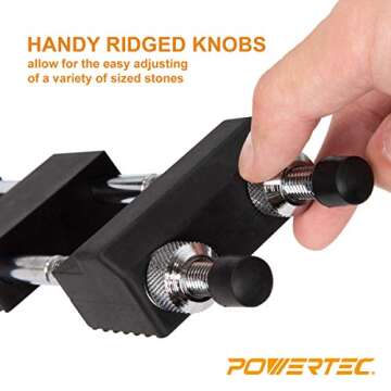 POWERTEC Sharpening Stone Holder for Adjustable Knife Sharpener