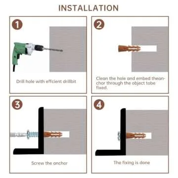 HongWay 370pcs Plastic Drywall Wall Anchors Kit with Screws, Includes 5 Different Assorted Size Anchors and Screws