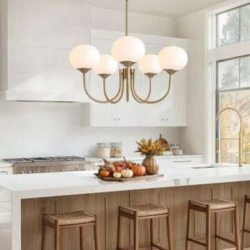 Stunning Flyrose 5-Light Gold Globe Chandelier for Your Home