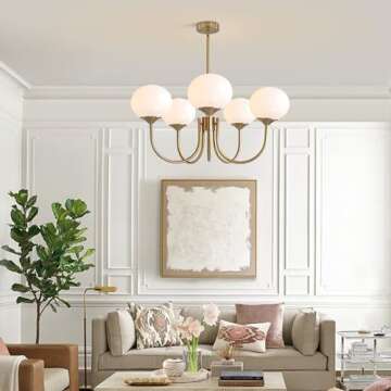 Stunning Flyrose 5-Light Gold Globe Chandelier for Your Home