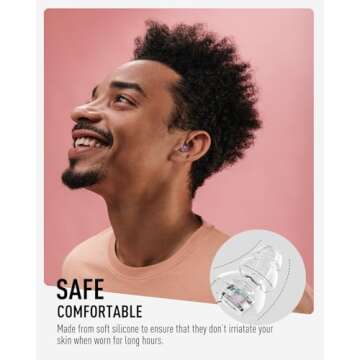 Hearprotek Concert Ear Plugs, 2Pairs Reusable high Fidelity Musician Ear Plugs for Concerts Loud Music-Noise Reduction Ear Protection earplugs for Rave,Festival,Music,Tinnitus Relief