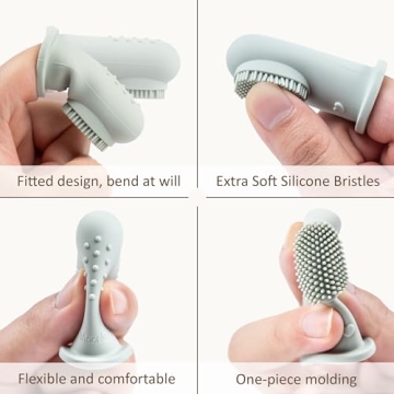 Moonkie Baby Oral Care Finger Toothbrush Kit for Infants