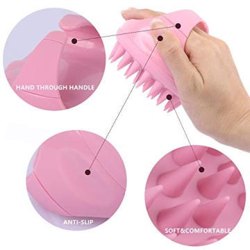 BTYMS Silicone Hair Scalp Brush - Soft Shampoo Massager