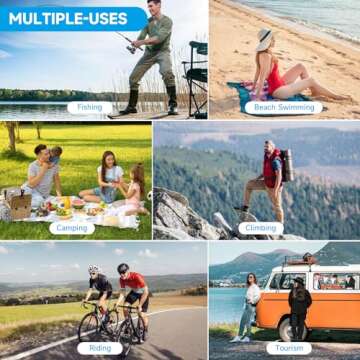 FENSAN Solar Portable Shower Bag, 5 Gal/20L Solar Heating Outdoor Camping Shower Bag with On-Off Switchable Shower Head&Removable Hose Suitable for Camping, Hiking, Travel, Beach Swimming