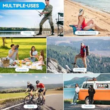 FENSAN Solar Portable Shower Bag, 5 Gal/20L Solar Heating Outdoor Camping Shower Bag with On-Off Switchable Shower Head&Removable Hose Suitable for Camping, Hiking, Travel, Beach Swimming