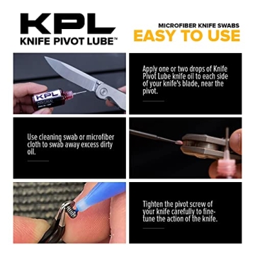 KPL MicroFiber Knife Care Swabs - Precision Cleaning Tools