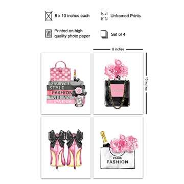 Designer Handbags, Shoes, Perfume Wall Art - Glam Wall Decor - High Fashion Artwork Pictures, Prints...