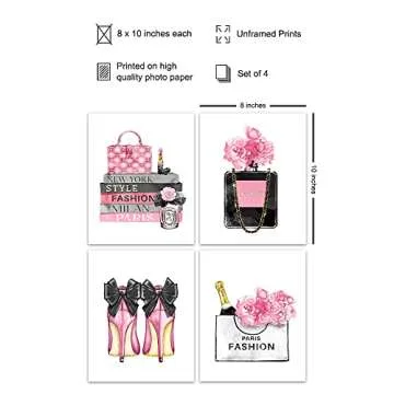 Designer Handbags, Shoes, Perfume Wall Art - Glam Wall Decor - High Fashion Artwork Pictures, Prints...