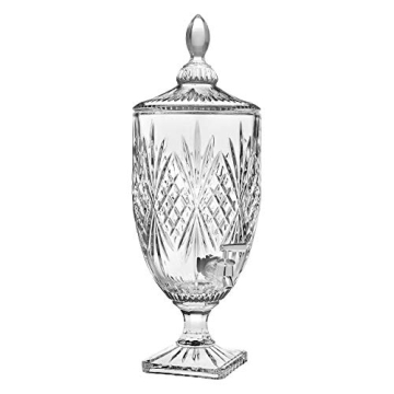 Godinger Dublin Crystal Glass Beverage Dispenser 1 Gallon