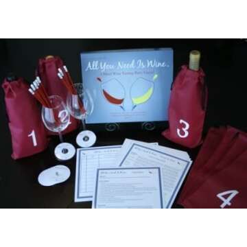 ALL YOU NEED IS WINE A BLIND WINE TASTING PARTY GAME! Wine Game Kit