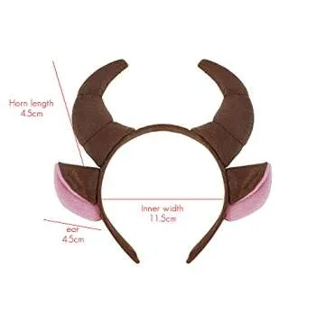 Cute Cow Horns Headband for Halloween & Parties - C-ZOFEK