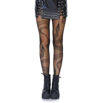 Leg Avenue Women's Dark Alternative Fishnet Tights