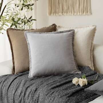 Cozy Decorative Fringe Pillow Covers for Home Decor