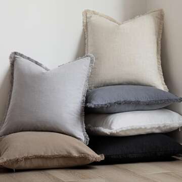 Cozy Decorative Fringe Pillow Covers for Home Decor