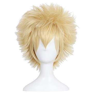 ColorGround Afro Blonde Cosplay Wig for Fun Styling