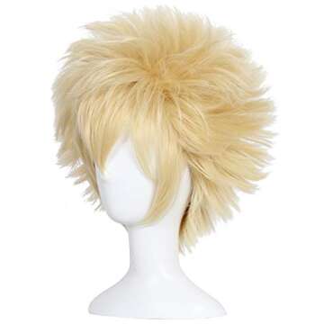 ColorGround Afro Blonde Cosplay Wig for Fun Styling